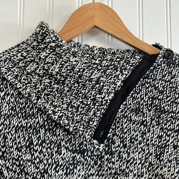 Chaps sweater black and white women size large soft 12% angora rabbit hair - Picture 2 of 11